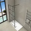 B.80x200cm 8mm NANO Glas Walk in schwarz Duschabtrennung Produktbild-Vorschau 2