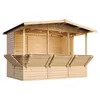 A wooden garden bar or sales booth with fold-down serving counters. Produktbild-Vorschau