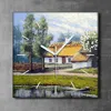 Coloray Uhr auf Leinwand 30x30 cm Wand Uhr Dekoration Produktbild-Vorschau 2