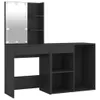 vidaXL Coiffeuse LED avec armoire noire en bois composite Voir les images du produit 1