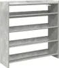 vidaXL Schuhregal Betongrau 80x25x81 cm Holzwerkstoff Produktbild-Vorschau 1