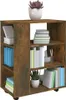 vidaXL Szafka na kółkach dąb wędzony 60x35x75 cm materiał Podgląd zdjęcia produktu 5