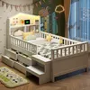 A child's bedroom with a white bed, decorated with playful elements. Anteprima dell’immagine prodotto
