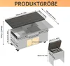 Couchtisch mit 4 Hockern& LED,  Verwandlungs Esstisch, Produktbild-Vorschau 7