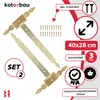 KOTARBAU® 2 St. T Scharniere gold L: 400 mm Kreuzgehänge Produktbild-Vorschau 4