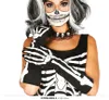 Guantes largos con diseño de calavera, color  y blanco - Vista previa de la imagen del producto 5