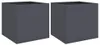 vidaXL Sadzarka 2 szt. Antracyt 42x40x39 cm Stal Podgląd zdjęcia produktu 1