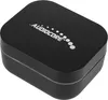 A black TWS Bluetooth in-ear headphone charging case with the brand name 'AUDIOCORE' and a series of dots printed on the lid. Podgląd zdjęcia produktu