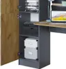 A close-up view of a desk with storage compartments and a laptop. Náhľad obrázku produktu