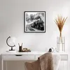 Gerahmtes Poster - Schwarzer Rahmen - Zug Schwarzweiß Rauch Produktbild-Vorschau 6