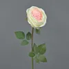 artplants.de Kunst Rose THYRI, Creme-rosa, 65cm - Textil Produktbild-Vorschau 1