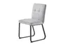A single gray chair with black metal legs is shown against a white background. Náhled obrázku produktu