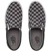 A top-down view of a pair of Vans checkerboard slip-on shoes. Produktbild-Vorschau