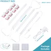 Product components and size information for LED light strips. Produktbild-Vorschau
