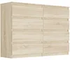 Komoda 140 cm 8 zásuvek skříňka FRAMIRE R-140-S8 sonoma Náhled obrázku produktu 1