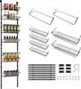 KOMFOTTEU Wiszący organizer metalowy, Wisząca półka na Podgląd zdjęcia produktu 7