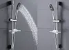 A split image showing a shower head with water running and a shower head with soap on the holder. Náhled obrázku produktu