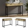 Stół konsolowy Vicco Lennox Dąb 100 x 75 cm z 2 szufladami, Podgląd zdjęcia produktu 2