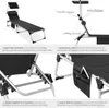 Chaise longue en aluminium Lorella, rembourrée et pliable - Voir les images du produit 5