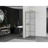 Mexen Kioto Duschwand 80 x 200 cm, Transparent/Schwarzes Produktbild-Vorschau 2