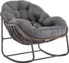 LVHOM Fauteuil à bascule avec coussin rembourré, fauteuil Voir les images du produit 2