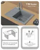 VBChome Spülbecken Granit Grau mit Armatur 55 x 44 cm Produktbild-Vorschau 8