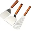3er Set Pfannenwender Edelstahl Holzgriff Fischwender Produktbild-Vorschau 1