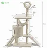 VOUNOT® Kratzbaum XXL mit Kratzbrett Sisalseil für Katzen, Produktbild-Vorschau 11