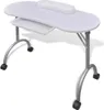 vidaXL Tavolo da manicure pieghevole con rotelle Bianco Anteprima dell’immagine prodotto 7