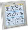 A digital weather station displaying indoor and outdoor temperature, humidity, time, date, and a 5-day weather forecast. Anteprima dell’immagine prodotto