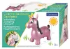 Aufblasbares Hüpf-Einhorn Rosa mit Plüschbezug Produktbild-Vorschau 4