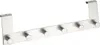 A stainless steel over-the-door hook rack with six hooks. Produktbild-Vorschau