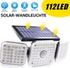 112LED Solarleuchte mit Bewegungsmelder Solarstrahler Außen Produktbild-Vorschau 1