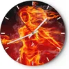 Wanduhr - Rund - Glasuhr - Frau Flammen Illustration - Produktbild-Vorschau 1