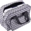 A gray polka dot sewing machine bag with a sewing machine inside. Produktbild-Vorschau