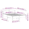 Massivholzbett ohne Matratze 150x200 cm Kiefernholz Produktbild-Vorschau 9