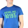 Stylisches Herren Kurzarm-T-Shirt in Blau mit Print & Produktbild-Vorschau 5