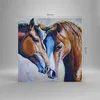Bilder auf glas - Pferd Tier Bindung - 40x40cm - Glasbilder Produktbild-Vorschau 3