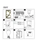 Diagrams showing the installation steps for an outdoor wall light. Náhled obrázku produktu