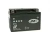 A black motorcycle battery with branding and specifications printed on it, shown against a white background. Produktbild-Vorschau