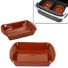 2er Set Airfryer Tonschalen rechteckig LxB 20x14,5cm 350ml Produktbild-Vorschau 2