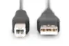 DIGITUS USB 2.0 Anschlusskabel Typ A -B St/St 3.0m sw Produktbild-Vorschau 2