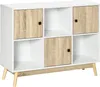 HOMCOM Buffet salon, meuble de rangement 9 cubes avec 3 Voir les images du produit 1