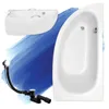 Wanna Akrylowa Zestaw 4w1 Asymetryczna 150x70 Prawa Biała + Podgląd zdjęcia produktu 2