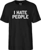 Huuraa Herren T-Shirt I HATE PEOPLE 3XL Black Bio Baumwolle Produktbild-Vorschau 2