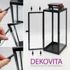 Dekovita, Laterne Metall Schwarz - Henkel Braun 16x16x42cm Produktbild-Vorschau 5