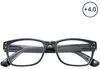 Modische Lesebrille mit Brillenetui, +4,0 dpt, schwarz: Produktbild-Vorschau 2
