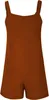 ASKSA Damen Jumpsuit Sommer Ärmellos Kurz Latzhose Playsuit Produktbild-Vorschau 3