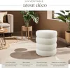 Tabouret ALTU rembourré avec rangement - Bouclé crème/ Voir les images du produit 3