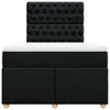 Boxspringbett mit Matratze Schwarz 120x190 cm Stoff Produktbild-Vorschau 6